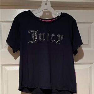 Juicy Couture Navy Tee with Rhinestone Detail